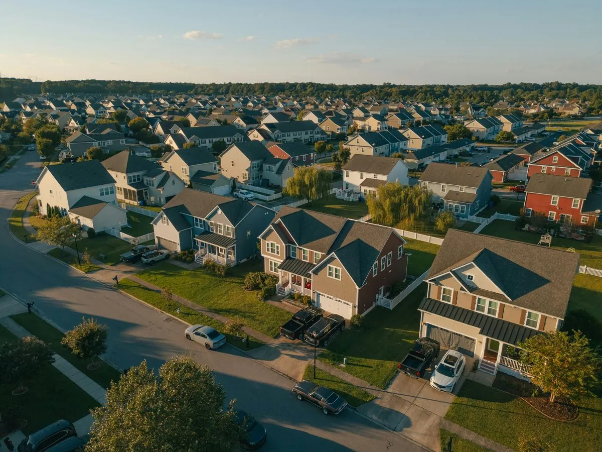 Aerial view of a Denver neighborhood
